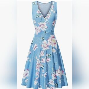 Summer flare tank dress with pockets.